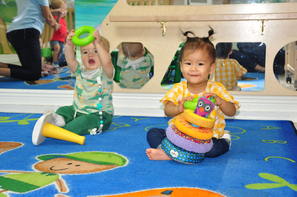 Infants learning through play